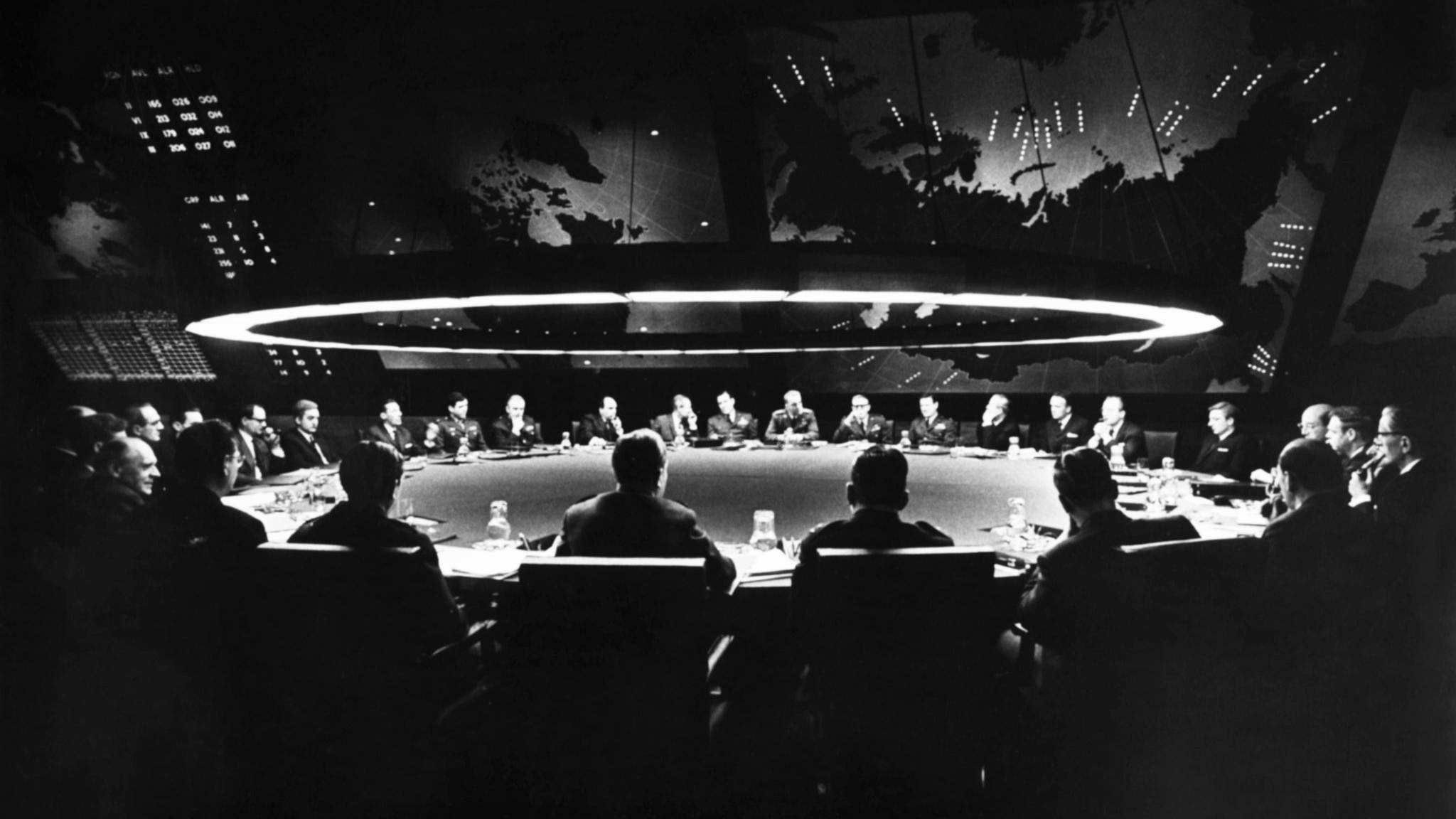 The war room in Dr. Strangelove, Stanley Kubrick, 1964