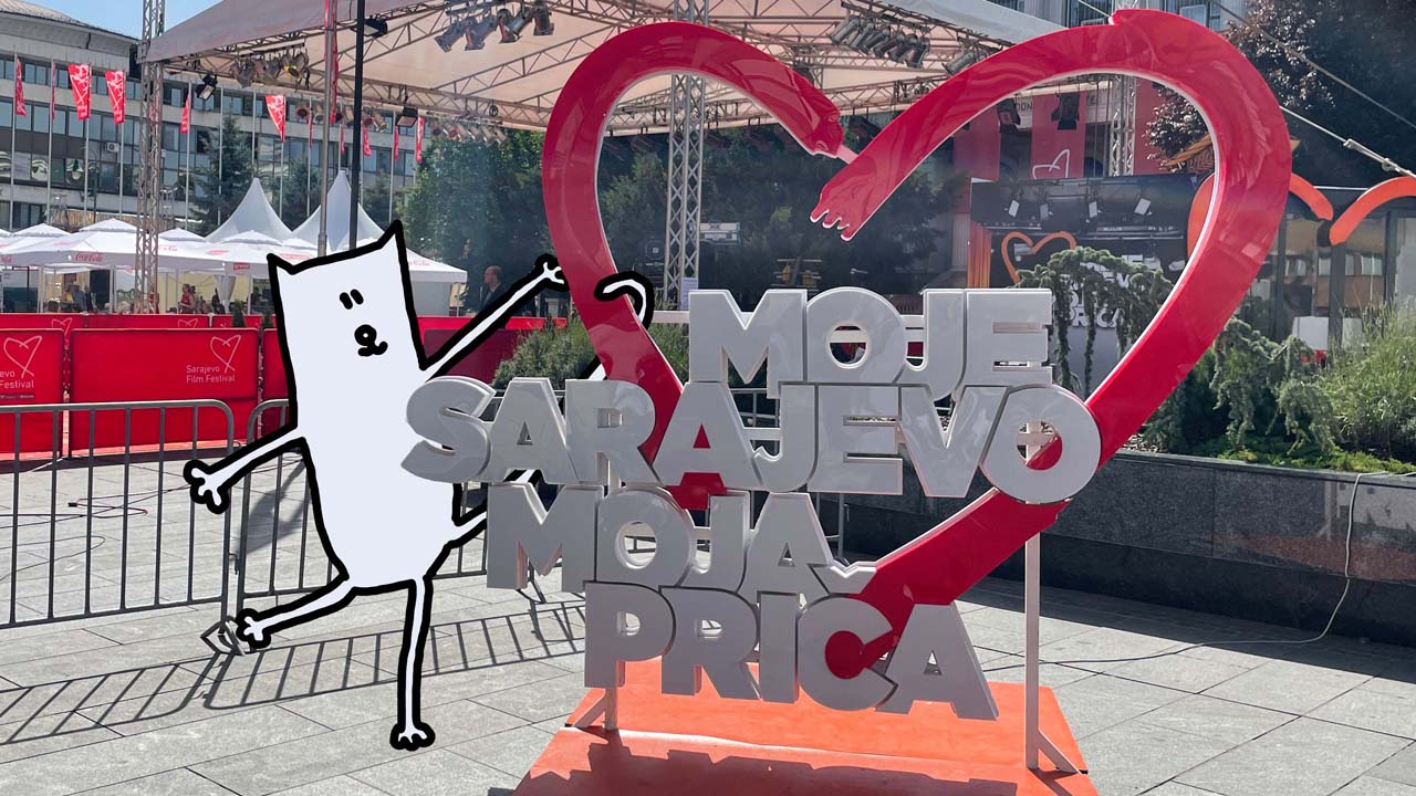 Le chat emblématique de Simone Jenni en visite au Sarajevo Film Festival