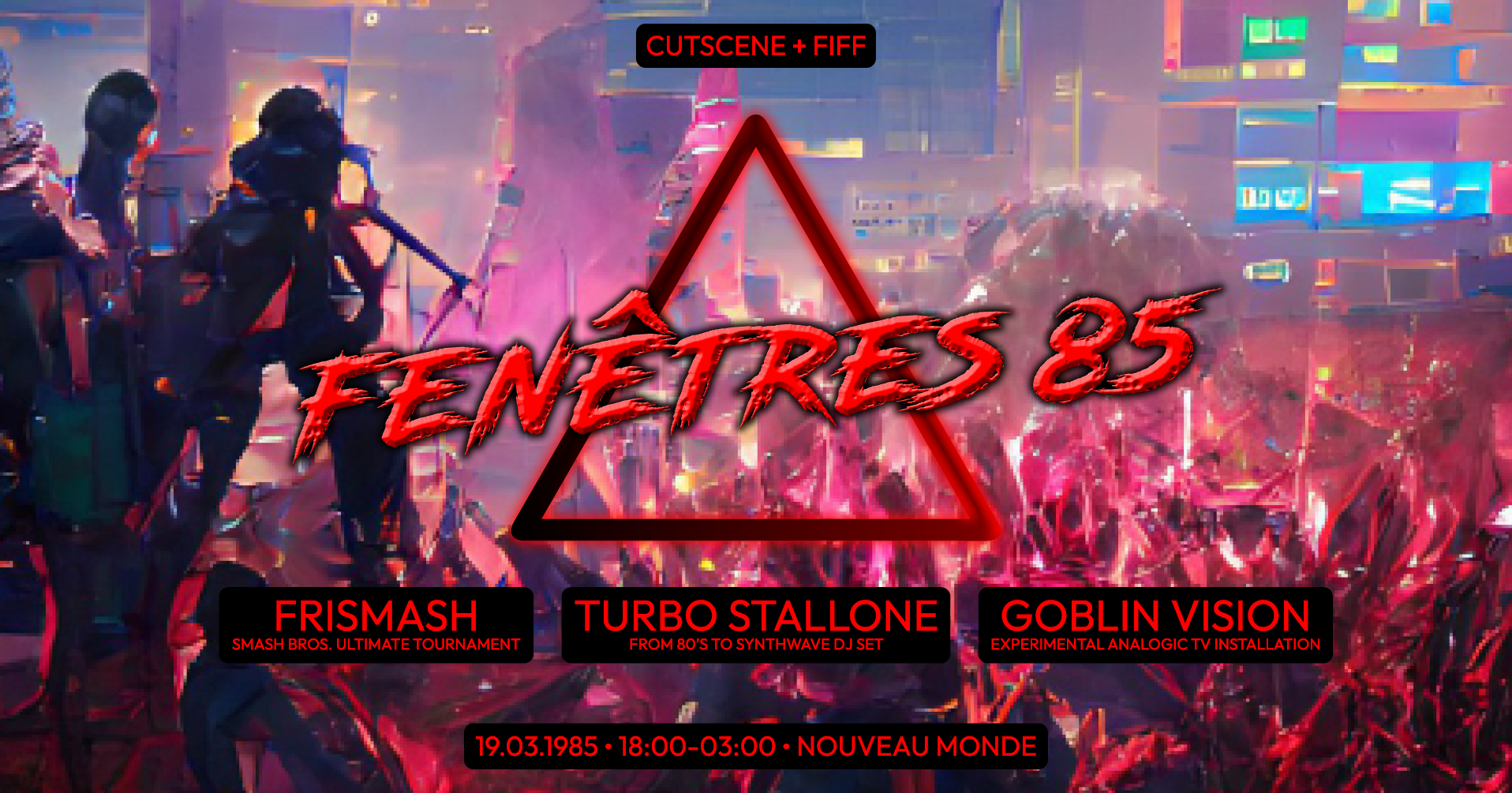 Cutscene, soirée fenêtre 85 au FIFF22