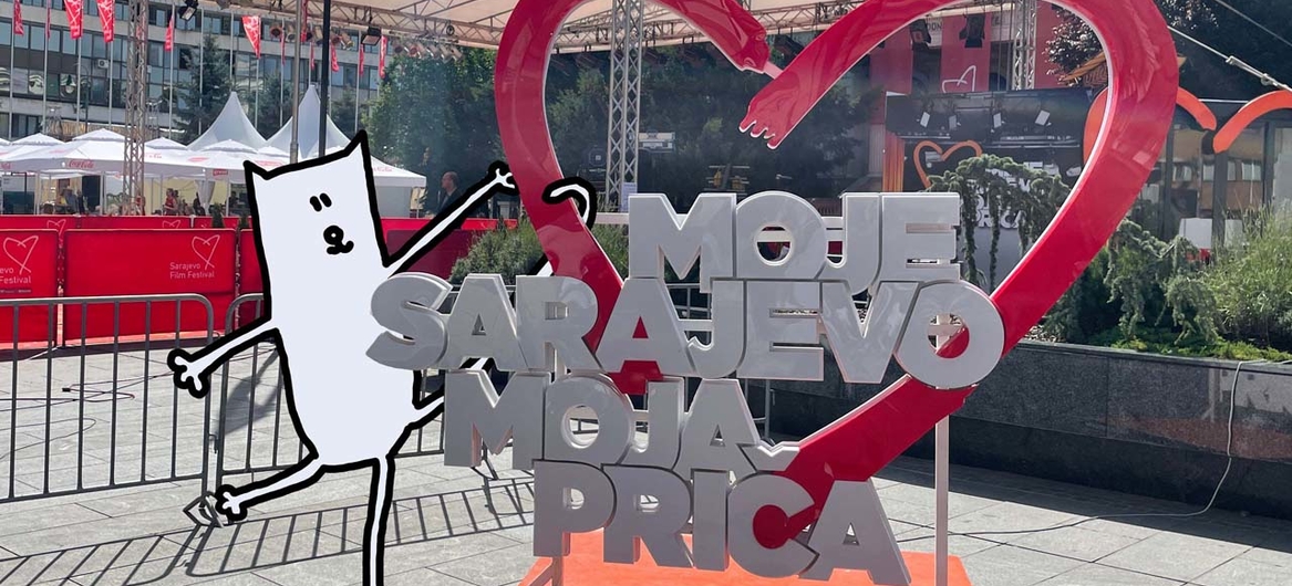 Le chat emblématique de Simone Jenni en visite au Sarajevo Film Festival
