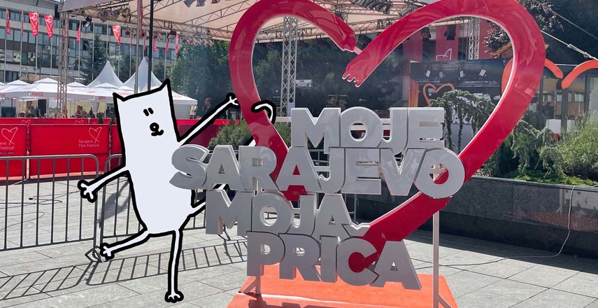 Le chat emblématique de Simone Jenni en visite au Sarajevo Film Festival