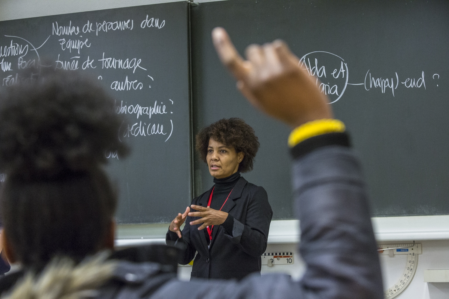 Planète cinéma, atelier en classe. Rencontre dans une classe du CO de Pérolles en 2016 ©Nicolas Brodard
