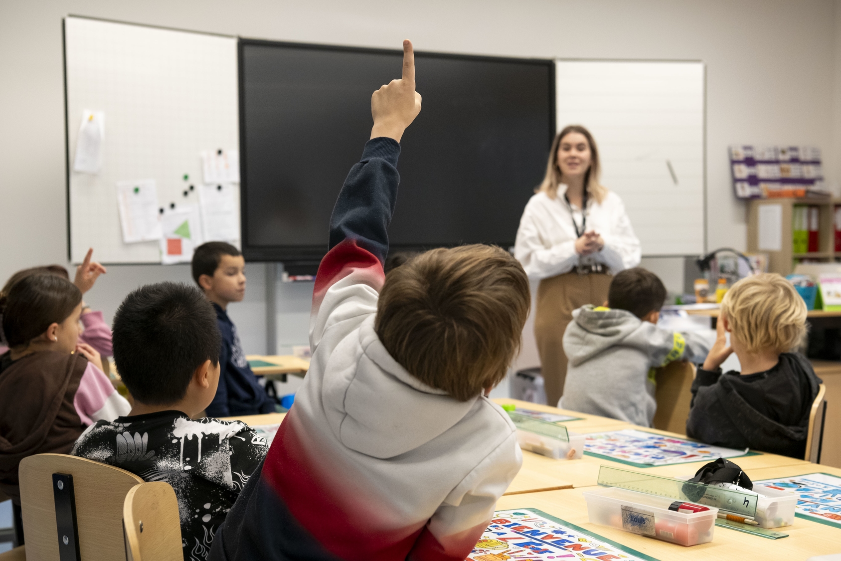 Atelier en classe lors de Culture & Ecole 2023 ©Thomas Delley